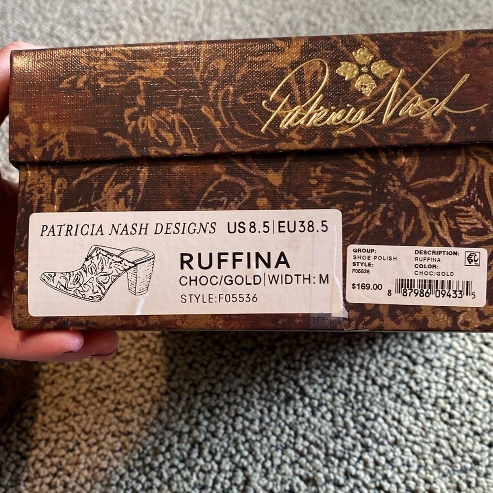 Patricia Nash Ruffina Heeled Mules Size 8.5 in EUC - Picture 8 of 11